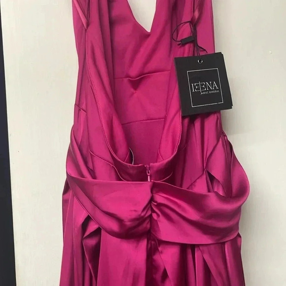 Mac Duggal Ieena Pleated Satin Tie-Waist Gown size 6 - Picture 10 of 12